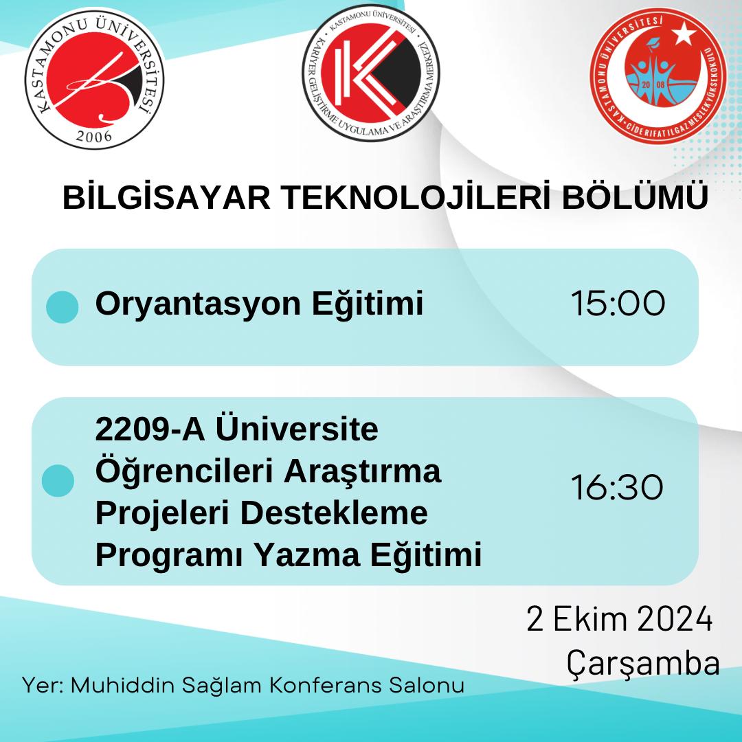 Bilgisayar Programcılığı Programı Oryantasyon ve Tübitak 2209-A Eğitimi