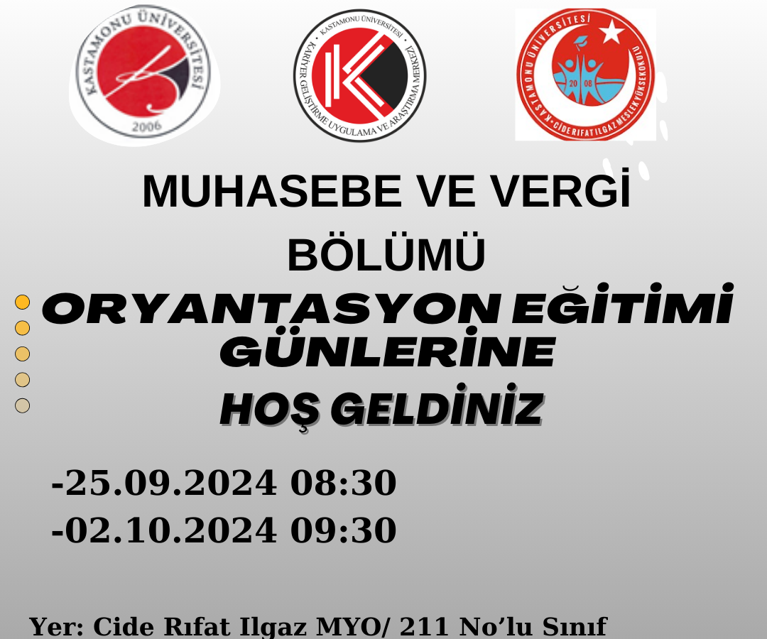 Muhasabe ve Vergi Uygulamaları Programı Oryantasyon Eğitimi