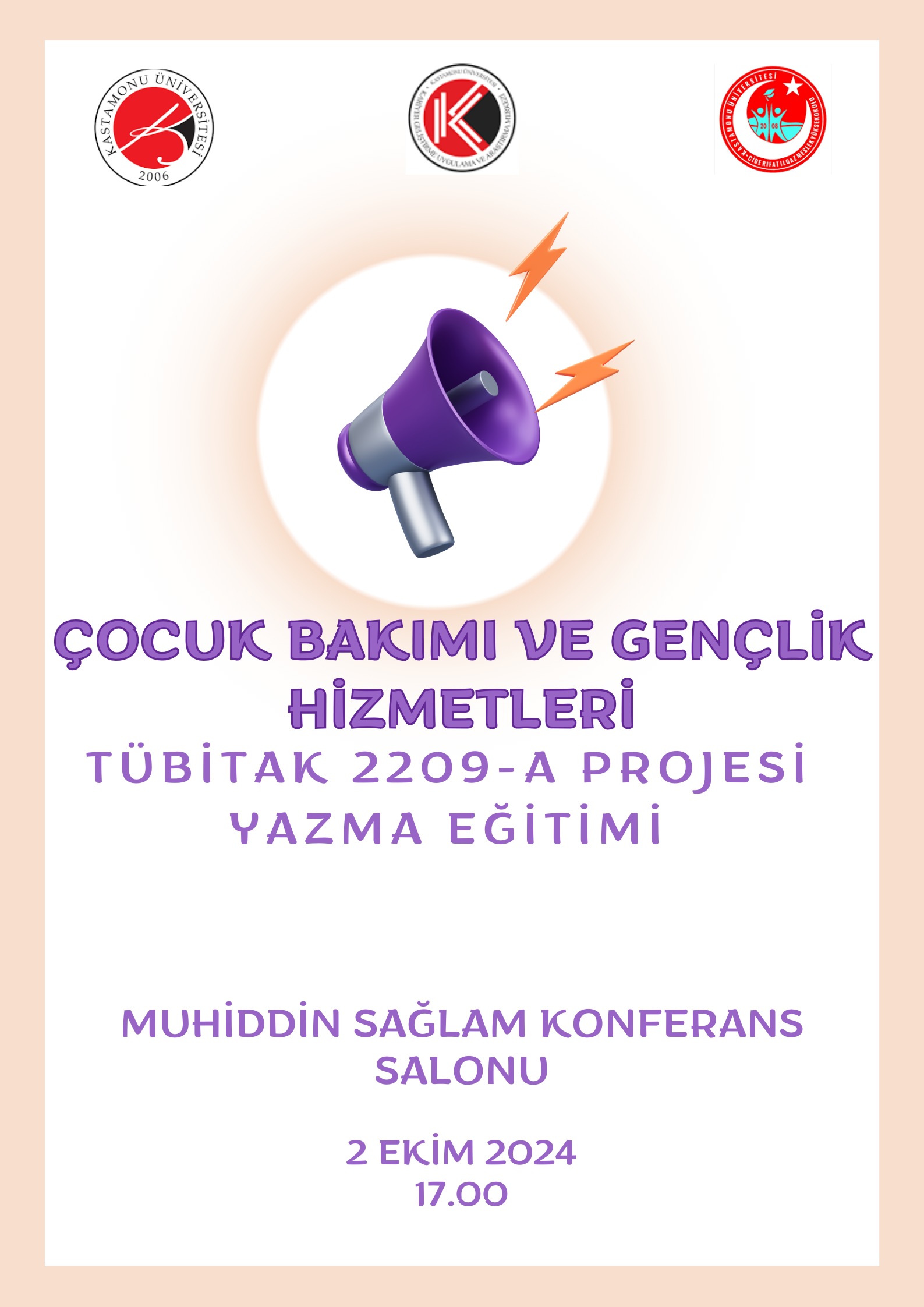 Çocuk Bakım ve Gençlik Hizmetleri TÜBİTAK 2209-A Projesi Yazma Eğitimi