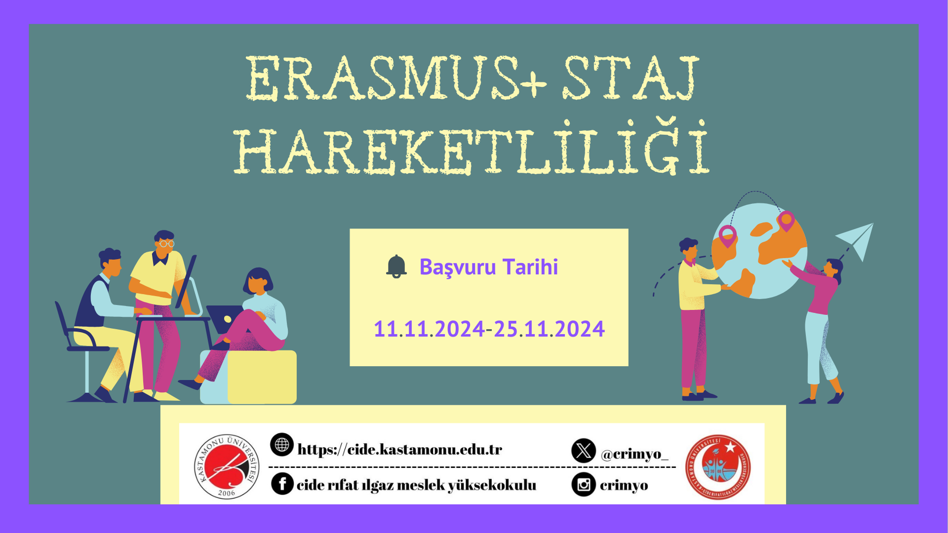 Erasmus Öğrenci Staj Hareketliliği Başvuruları Başladı