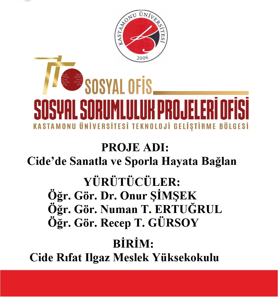 Cide Rıfat Ilgaz MYO'dan Örnek Proje: Cide'de Sanatla ve Sporla Hayata Bağlan
