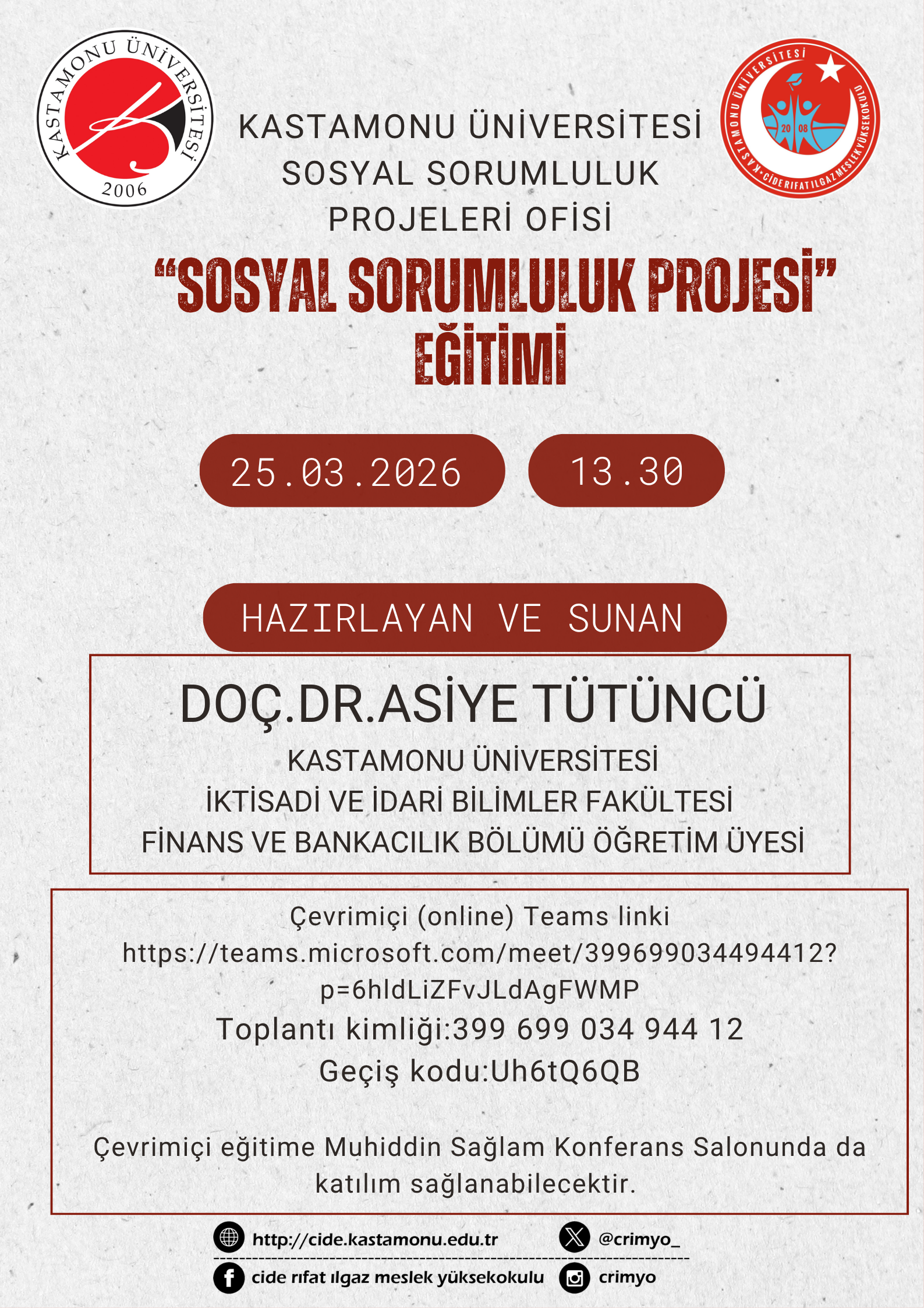 Sosyal Sorumluluk Proje Eğitimi