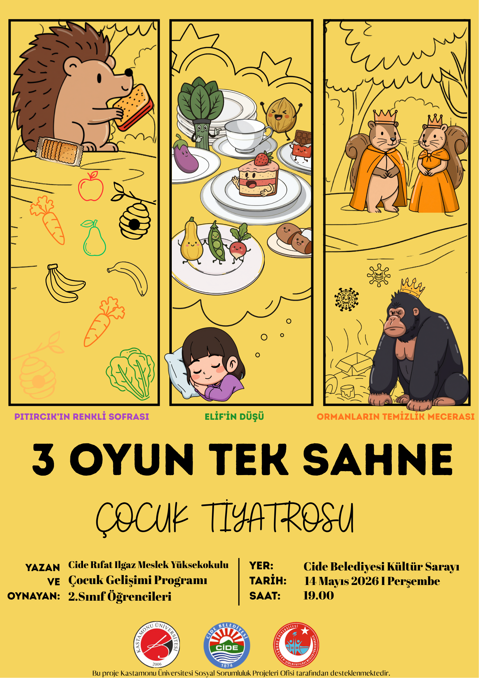 3 Oyun Tek Sahne – Çocuk Tiyatrosu